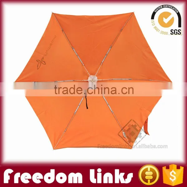 19 Inch 6K Orange Smart 5 Folding Umbrella Custom Logo photo-5