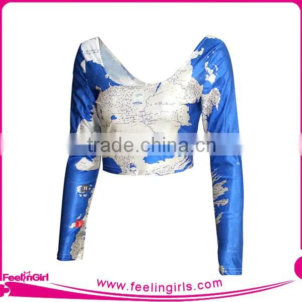 New Arrival NO MOQ Long Sleeve Crop Top for Womens photo-4