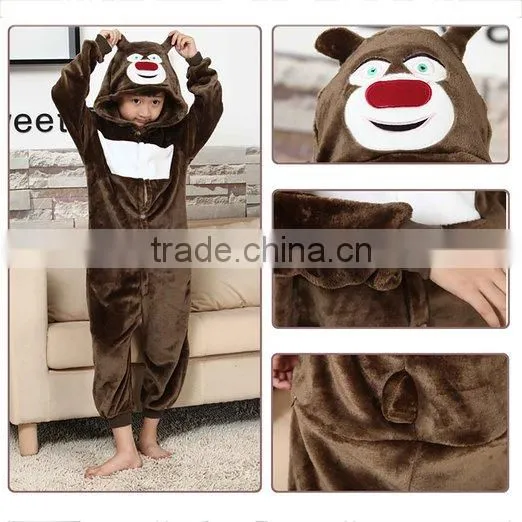 Kids Unisex Kigurumi Pajamas/Sleeping Onesie Costume/Children's Formal Cute Bear Cosplay Jumpsuit photo-2
