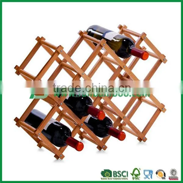 Portable Bamboo Wine Display Rack Wholesale
