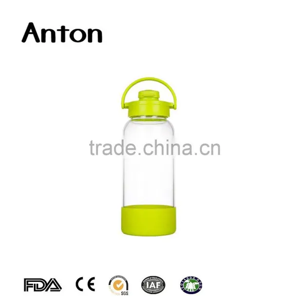 32oz High Quality Silicone Cap For Wholesale Glass Water Bottle With Handle photo-3