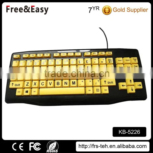 Waterproof Color With Large Keys Plug and Play Children Wired Keyboard photo-3
