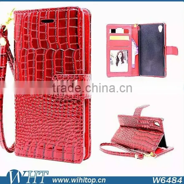 Premium Lanyard Card Slot Flip Leather Case for Sony Xperia M4 Aqua photo-5