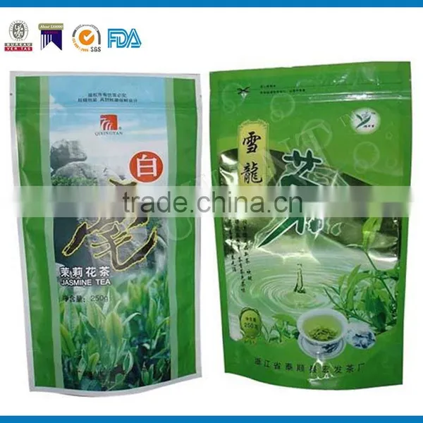 Custom Printed Stand up Zipper Pouch With Clear Window One-side Clear One-side Foil photo-4