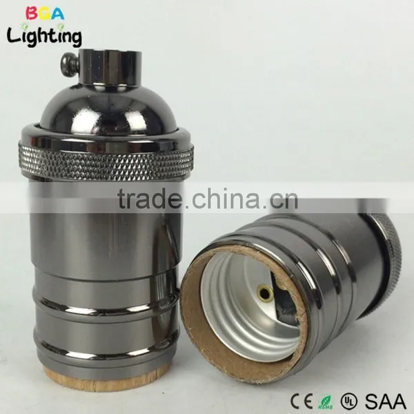 CE E27 Brass Vintage Edison Pendant Light Socket For DIY Ceiling Light photo-3