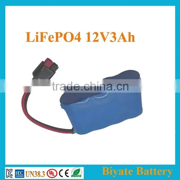 Hot Selling Rechargeable 12v3Ah LiFePO4 Battery Pack With PCM Protection for Toy photo-3