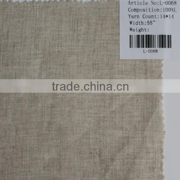 14*14 Single Nature Pure Linen Fabric