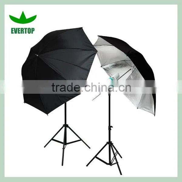 TS-ULK02 Photo Studio Silver Umbrella Flash Lighting Kit Photography Light Stand Set photo-3