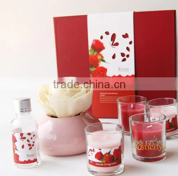 Promotional Gift Set With Incense Sticks Scented Candles and Ceramic Holder photo-2