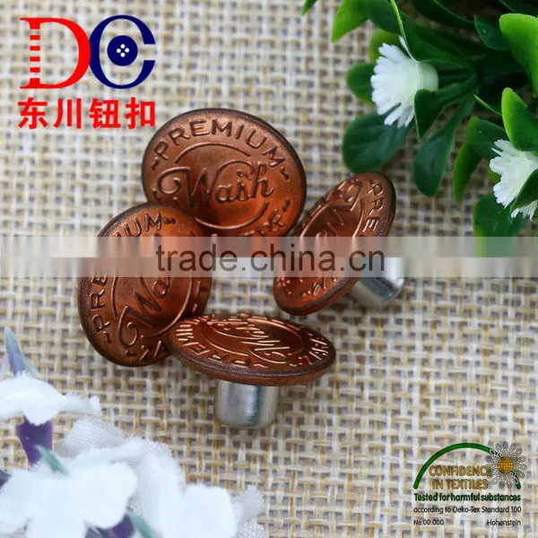Eco-Friendly Oeko-tex 100 Round 17mm Jean Metal Denim Button photo-2