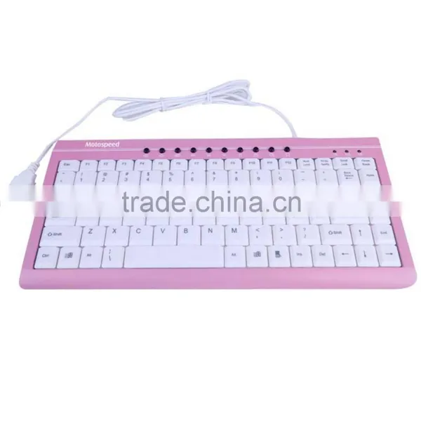 Motospeed K205 Pink Ultra Slim Mini Multi-Media Keyboards photo-2