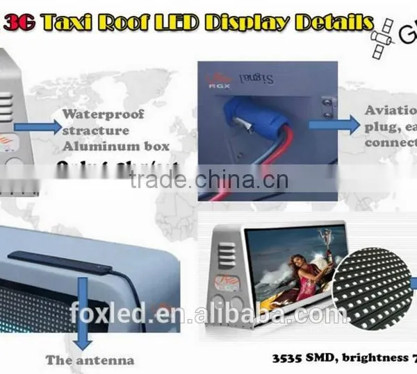 Wholesales P6 HD Taxi Roof Outdoor Advertising Led Display Screen Sign for Message Quality Choice Most Popular photo-6