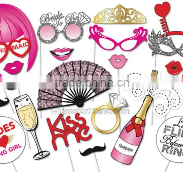 Hen Party Photo Booth Props Games Accessories Favors DIY