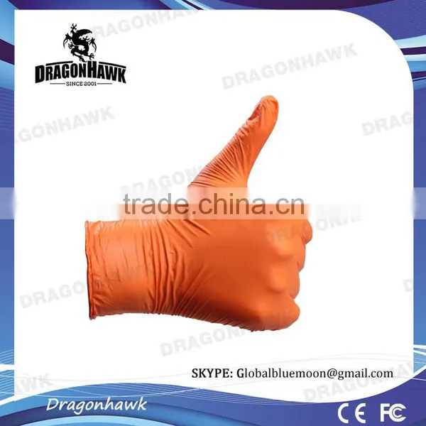 Wholesale Disposable Nitrile Gloves Orange Color L photo-2