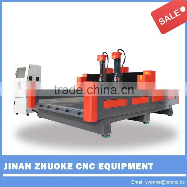 Z 500mm Two Heads Cnc Router Stone Cutter for Marble Granite ZK-1530 1500*3000mm photo-2