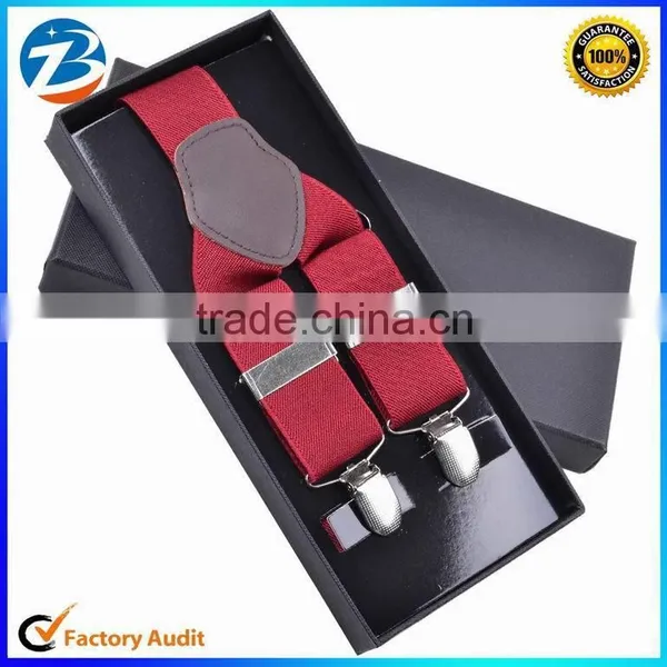 High Quality Real Leather Men Stretchable Suspender Promotional Gift Can Print Your Own Logo photo-6