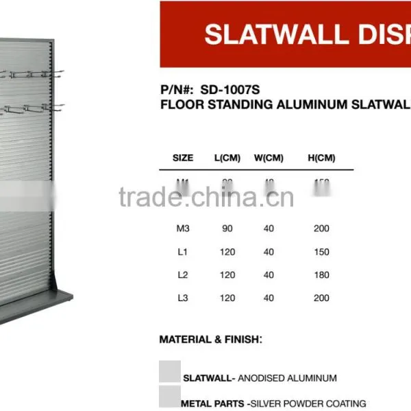 Light Duty Anodised Aluminum Slatwall Cheap Slatwall Display Rack photo-2