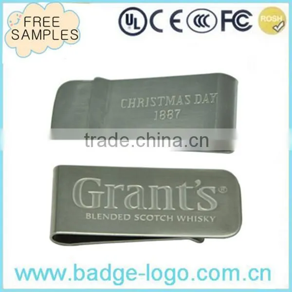 Custom New Design Laser Logo Stainless Steel Money Clip photo-4