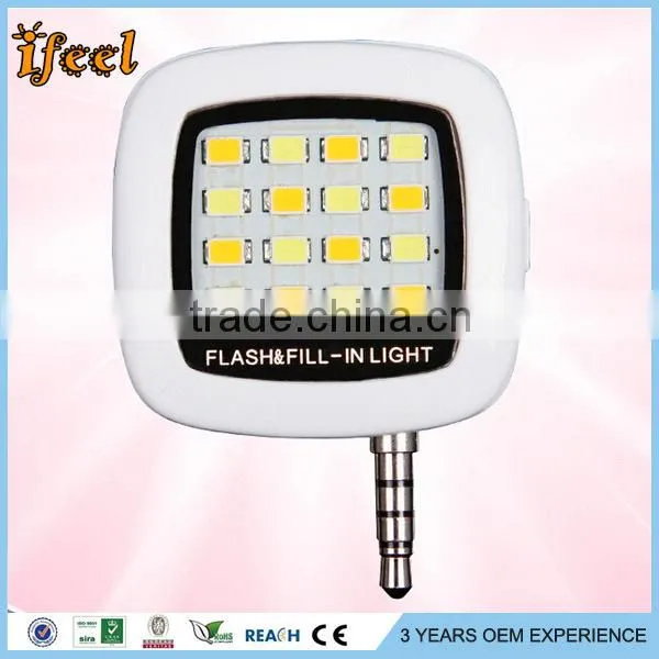 External 16 LED Fill In Light Portable Mobile Selfie Flashing Light For Smartphone Camera photo-3