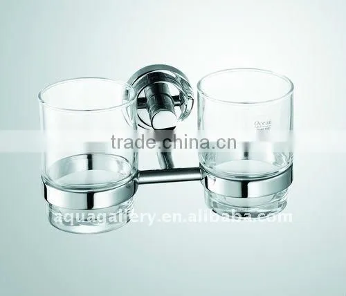 Double Tumbler Holder in Brass