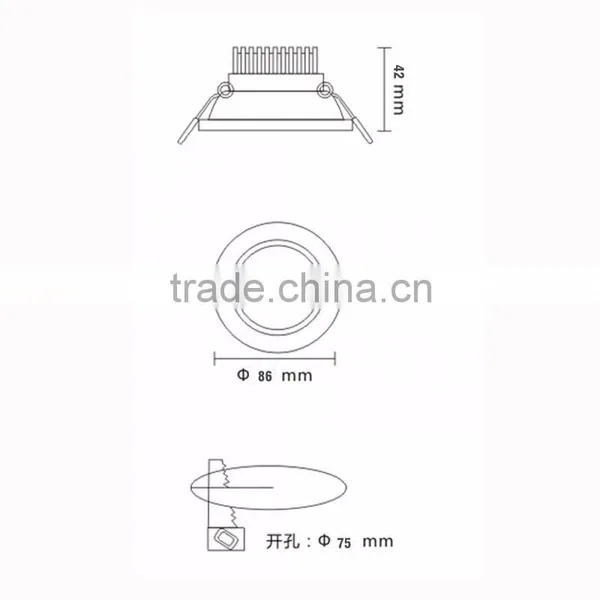 2 Years Warranty Dimmable 3W Downlighting LED Surface Mounted Celing Light Fixtures China photo-2
