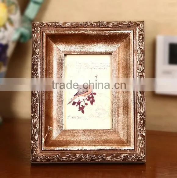 High Quality European Style Table Wall Decorative Archaistic Wooden Picture Rahmen Handmade Antique Natural Wood Photo Frame photo-2