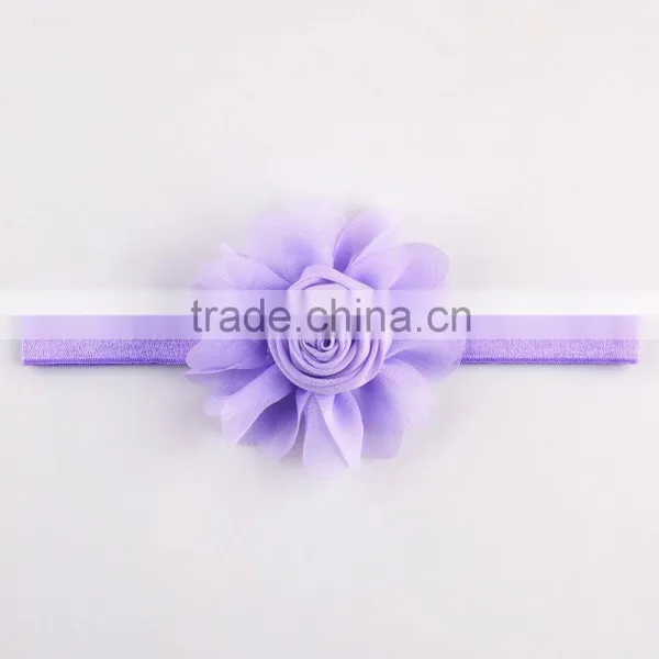 New Hot Sale!! Chiffon Rose Bud Head Band Children's Lace Headbands 16 Color Spot in Stock Now photo-3