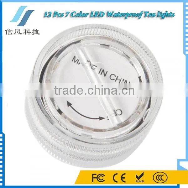 12Pcs 7 Color LED Waterproof Tea Lights Rechargeable Tealight Candle photo-3