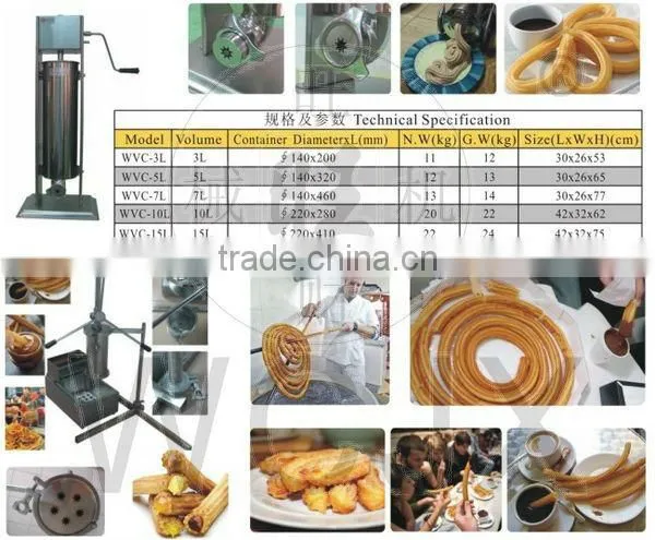 Manual 3L Churro Machine With Hollow Nozzle and Plain Nozzle For Sale photo-6