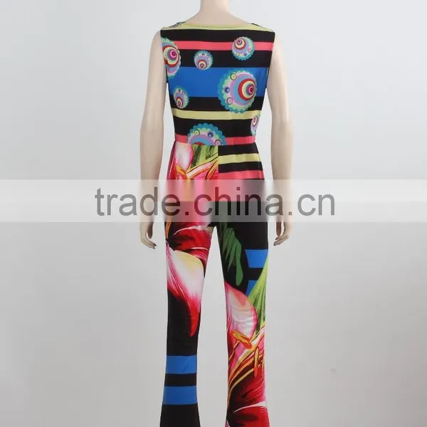 OEM Custom Bodycon Jumpsuit Summer Swimming Beach Wear Fashion Printing Beach Party Jumpsuit Manufacture photo-4