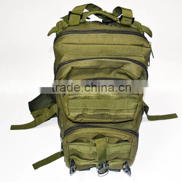 Army Green Polyester Multi-compartment Hiking Backpack photo-2