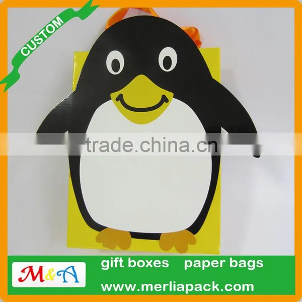 Penguins Cartoon Christmas Paper Bags Present Kids Birthday Party Jumbo Bags photo-3