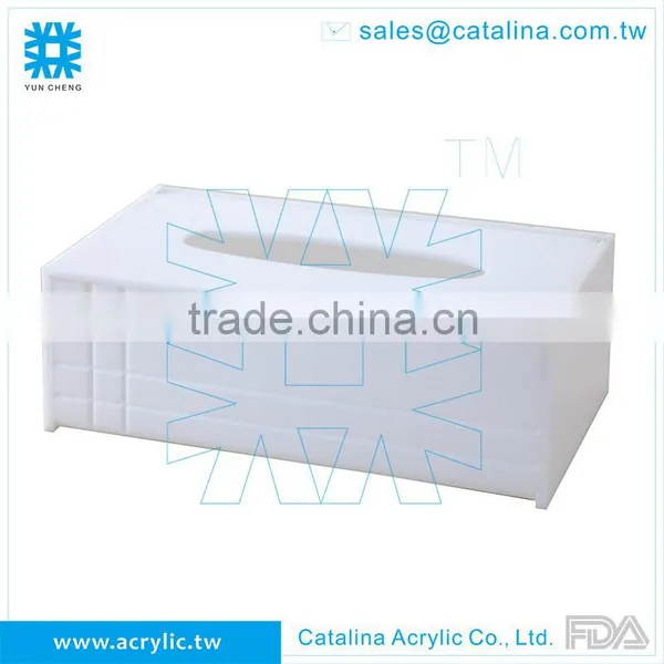 Line Design Acrylic Clear Tissue Box photo-3