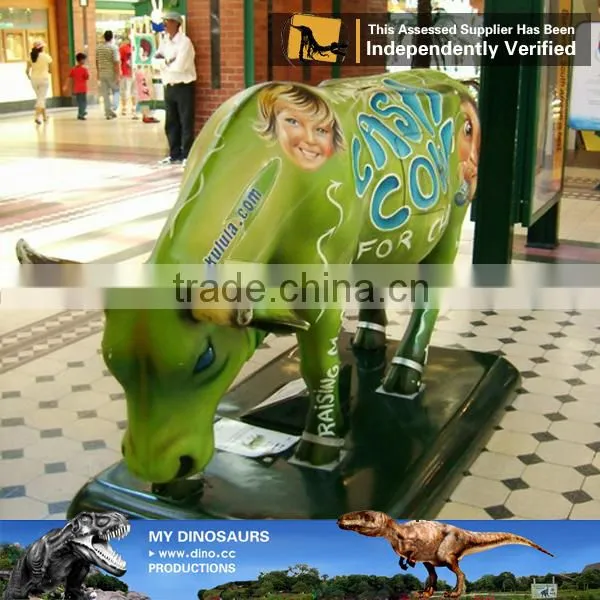 My Dino-C034 Theme Park Fiberglass Painted Cow Model photo-2