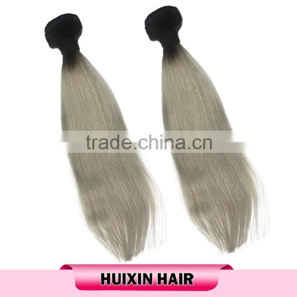 Brazilian Grey Ombre Hair,high Quality Human Hair Two Tone Ombre Body Wave Brazilian Grey Ombre Hair photo-2