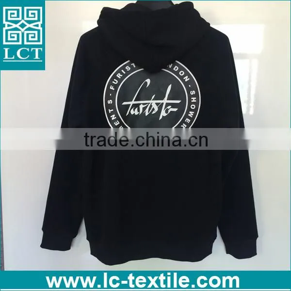 New Products Solid Color Fitness Heavy Cotton Hoodie Sweatshirt With Heat Transfer Print photo-2