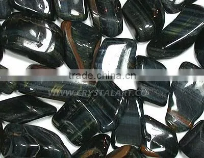 BLACK TIGER EYE TUMBLED PEBBLES STONE