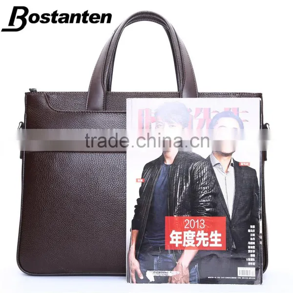 Business Brown Leather Men Briefcase Messenger Hand Bags Fashion photo-5
