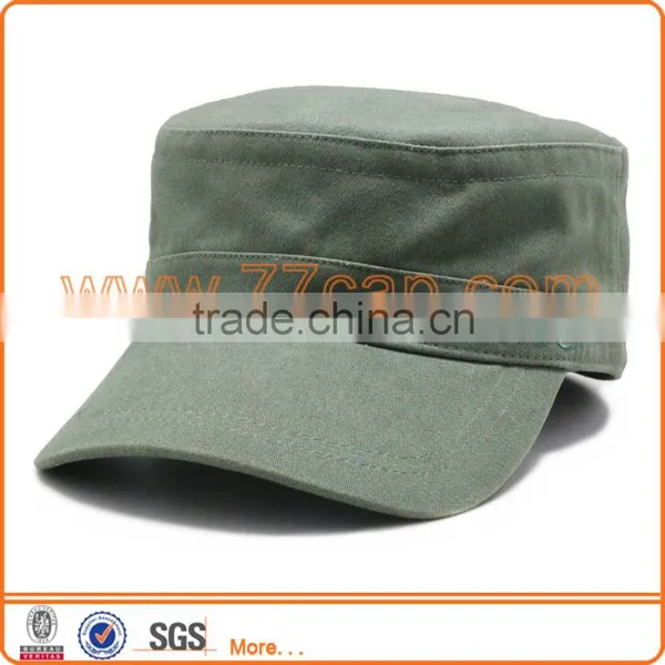 Fashion Plain Brush Cotton Brand Military Cap photo-3