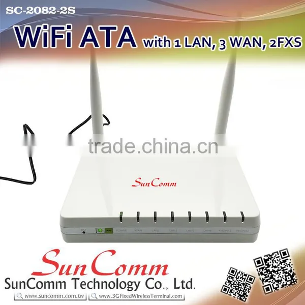 SC-2082-2S With 1 WAN, 3 LAN, 2 FXS WiFi VoIP ATA photo-5