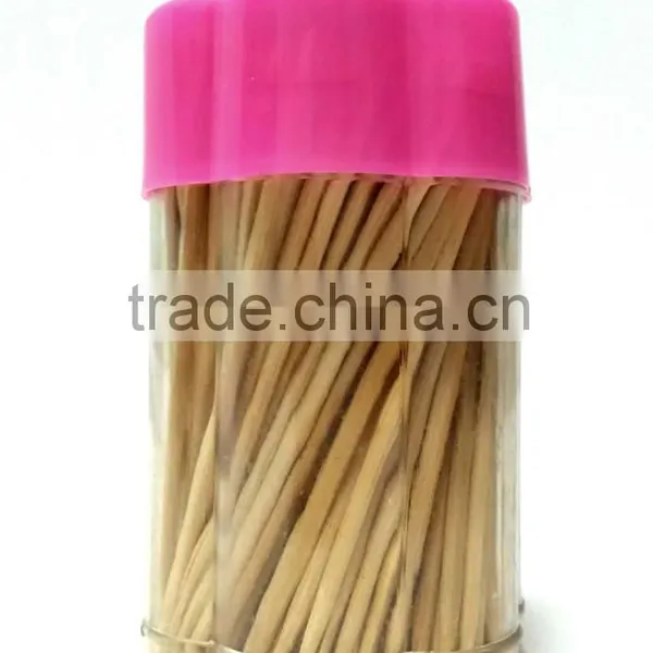 Flower-shape Cover Canister Bamboo Toothpick High Quality photo-2