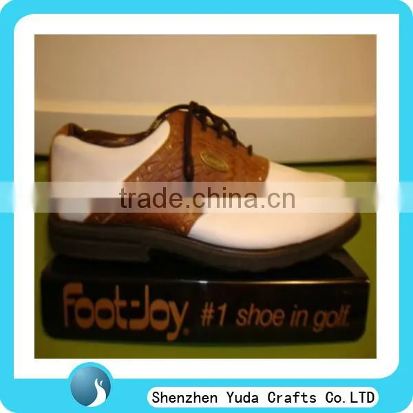 Shoe Display Stand High-Grade Black Slatwall Acrylic Shoes Display Wall Mounted Shoes Display Rack Shole Holder