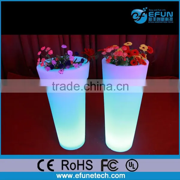 Decorative Rgb Color Flower Illuminated Vases,led Glow Planter Flower Pots photo-2