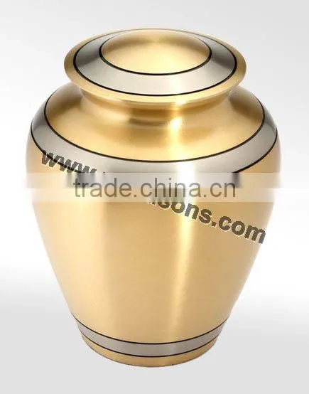 Unique Brass Metal Solid Urns Cremation Urns | Decorative Urns | Funeral Urns photo-2