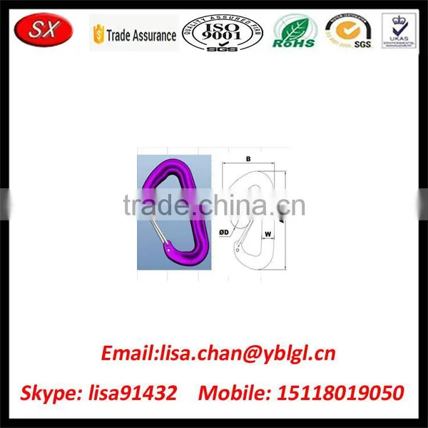 Custom Blue Anodized Aluminum Hammock Carabiner With 12KN photo-2