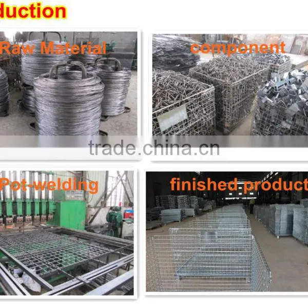Industrial Wire Mesh Metal Storage Cage Container With Wheels photo-4
