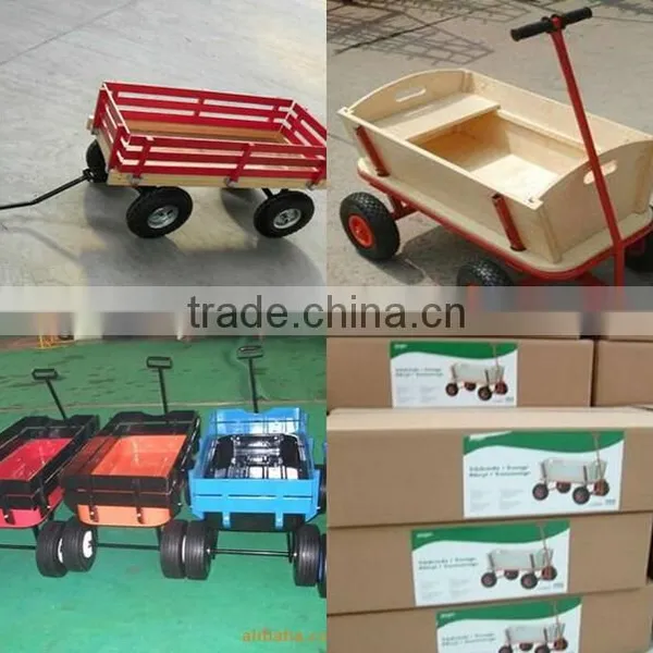 Hot Sale Wood Foldable Children Wagon Trolley Cart photo-6