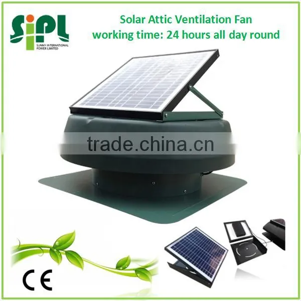 CE Certificated Solar Energy Powered Attic Air Ventilation Roof Fan With Solar Battery System photo-4