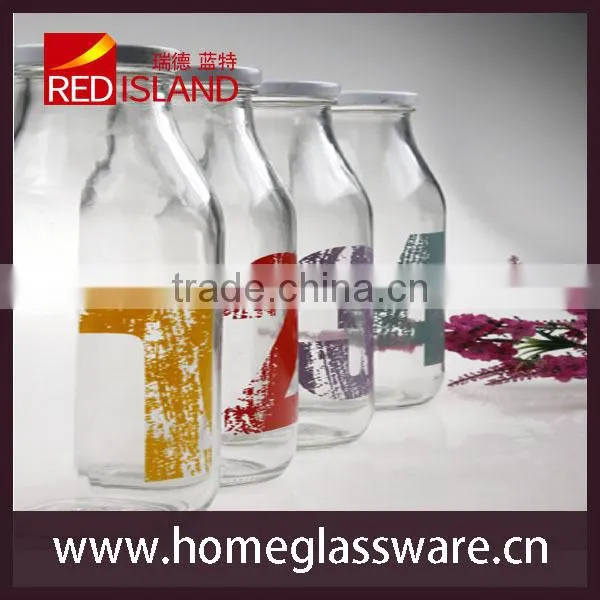 Hight Quality Glass Milk Bottle, Juice Bottle 445ml photo-2