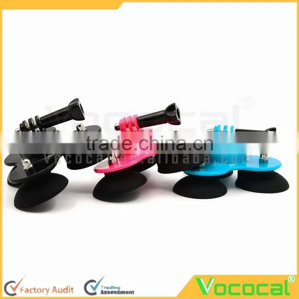 Sucker Secure Tripod Vacuum Car Vehicle Suction Cup Mount Base Stand With CNC Aluminum Alloy Screw for GoProHero 4 3+ 3 2 1 photo-4